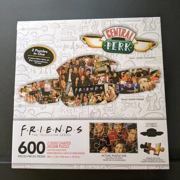 Friends Central Perk Two Sided Shaped Puzzle 600 Pieces - Picture 1 of 4